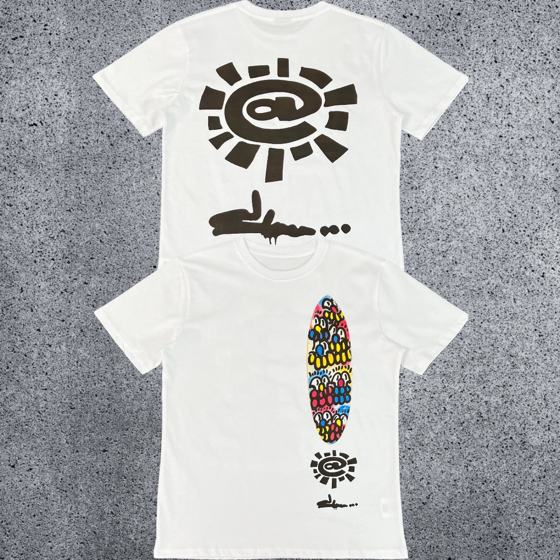 Hot Sale AD 2026 WYSD Short-sleeved Sun Roll Fun Printed American High Street Skateboard Cotton Round-neck T-shirt