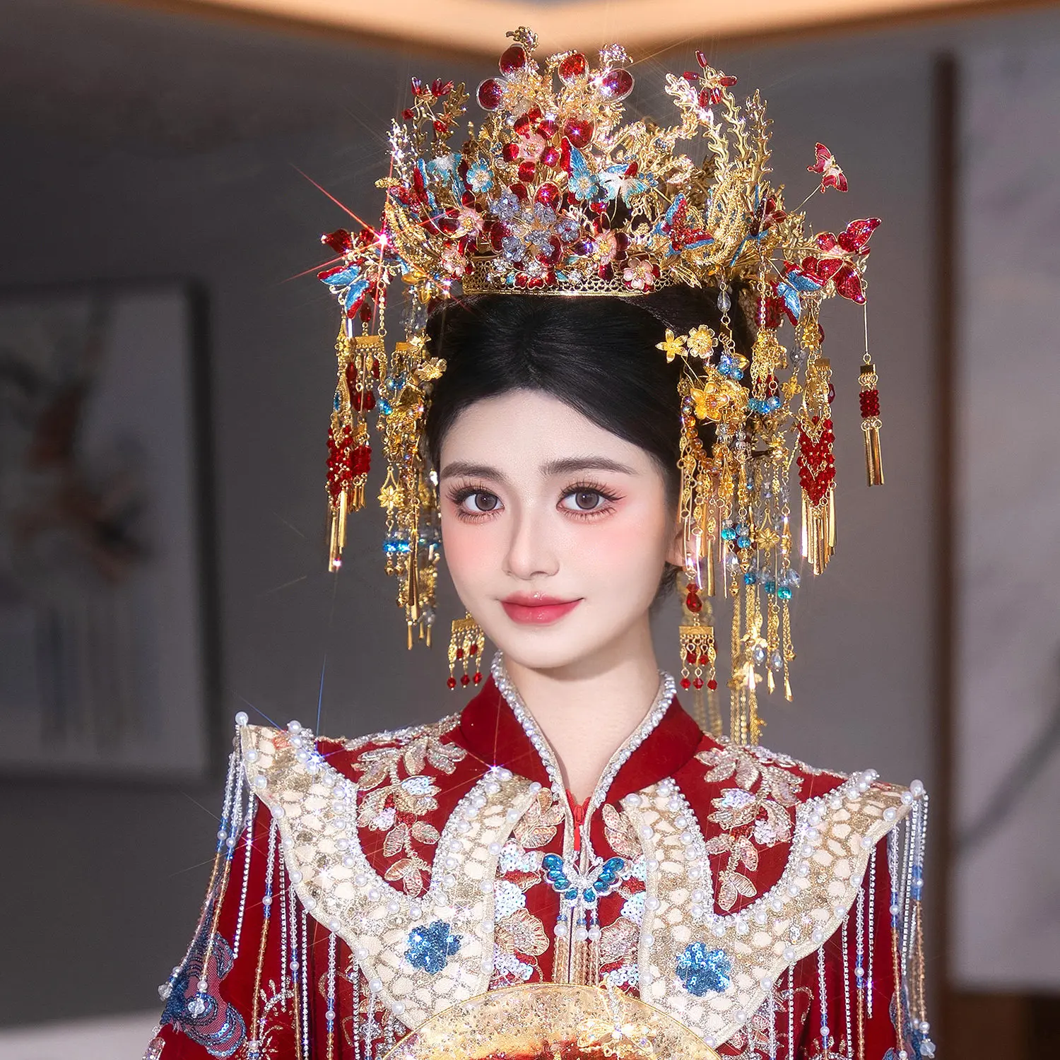 Luxurious Phoenix Crown Hair Accessory for Chinese Vintage Wedding Dragon And Marriage Decorations Grand Stylish Hairpiece