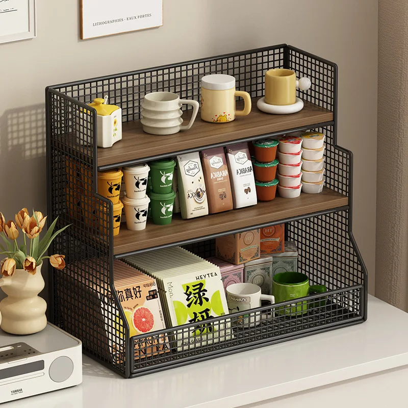 Desk Organizer Shelf Multifunctional Storage Shelf Storage Rack Aesthetic Simple