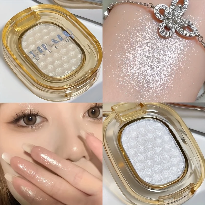 Surligneur de purée de pommes de terre et de spuds de couleur unique, éclaircissant sous le dessus, fard à paupières à paillettes nacrées blanches pures