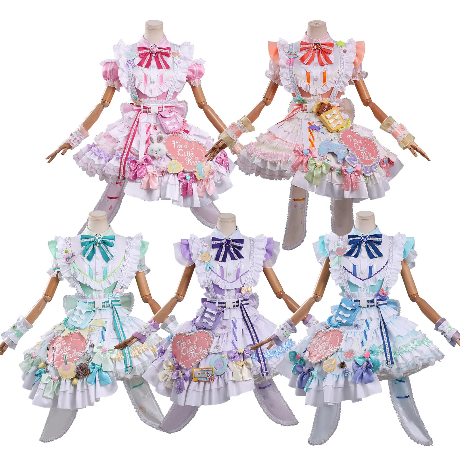 Disfraz de Anime de colores brillantes para mujer y niña, disfraz de Chiyoko Sonoda Hinana Nanakusa Tenka Osaki, disfraz de fiesta de Halloween