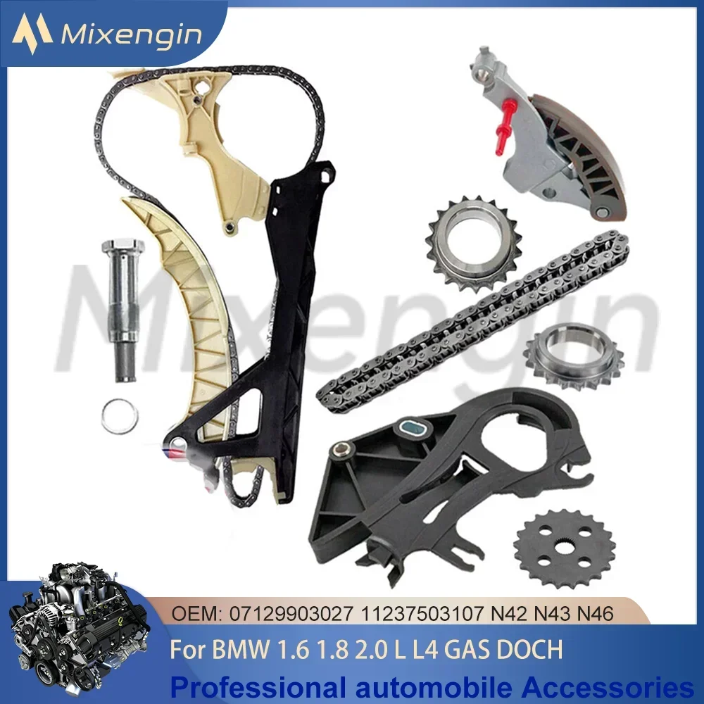 Timing chain kit Oil Pump Drive Chain Set Fit 1.6 1.8 2.0 L L4 GAS DOCH For BMW E81 E87 E88 E82 E46 E90 E93 E92 E91 E60 N42 N46