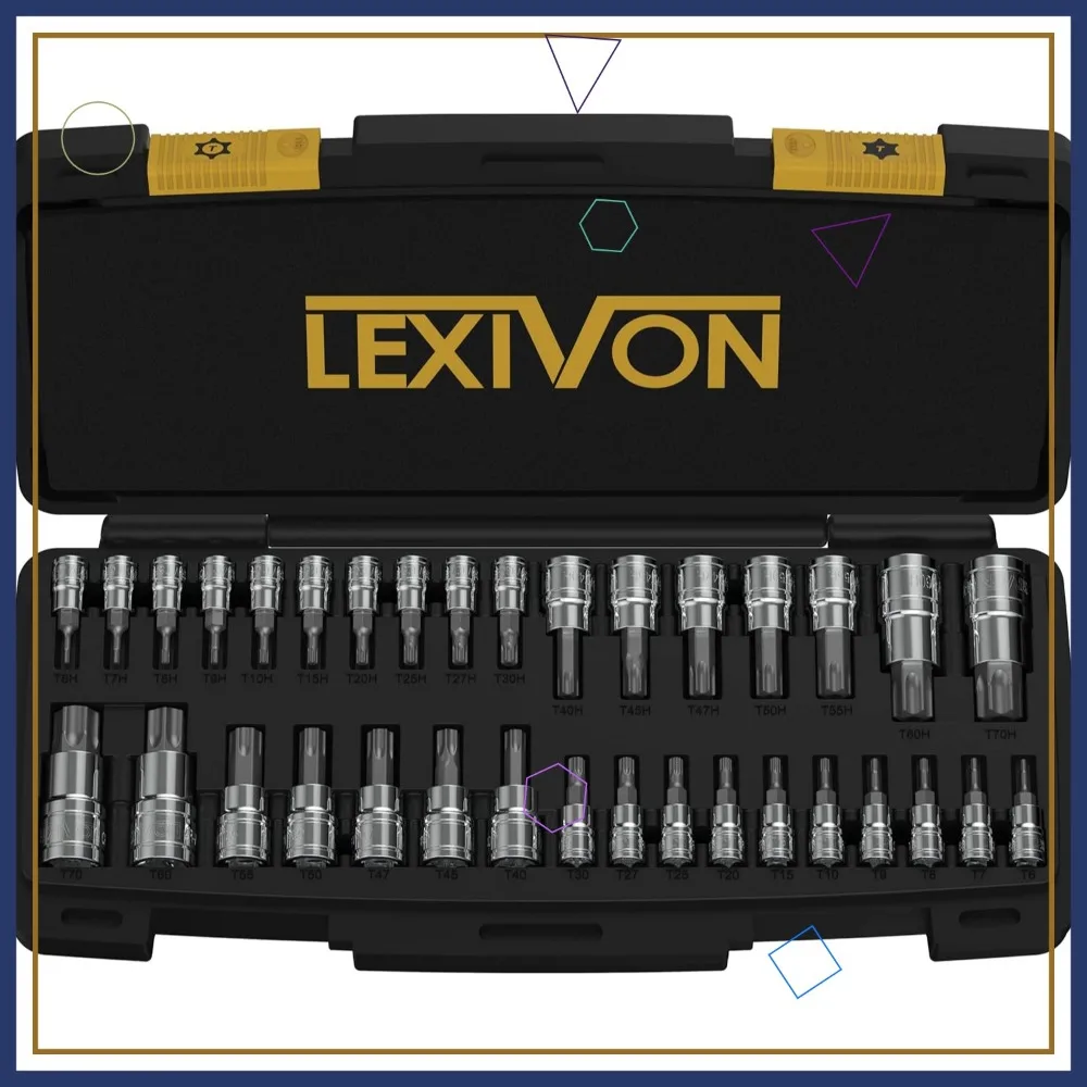 

Complete 34-Piece TORX Bit Socket Set, Premium S2 Steel, Enhanced Case for Professional Use