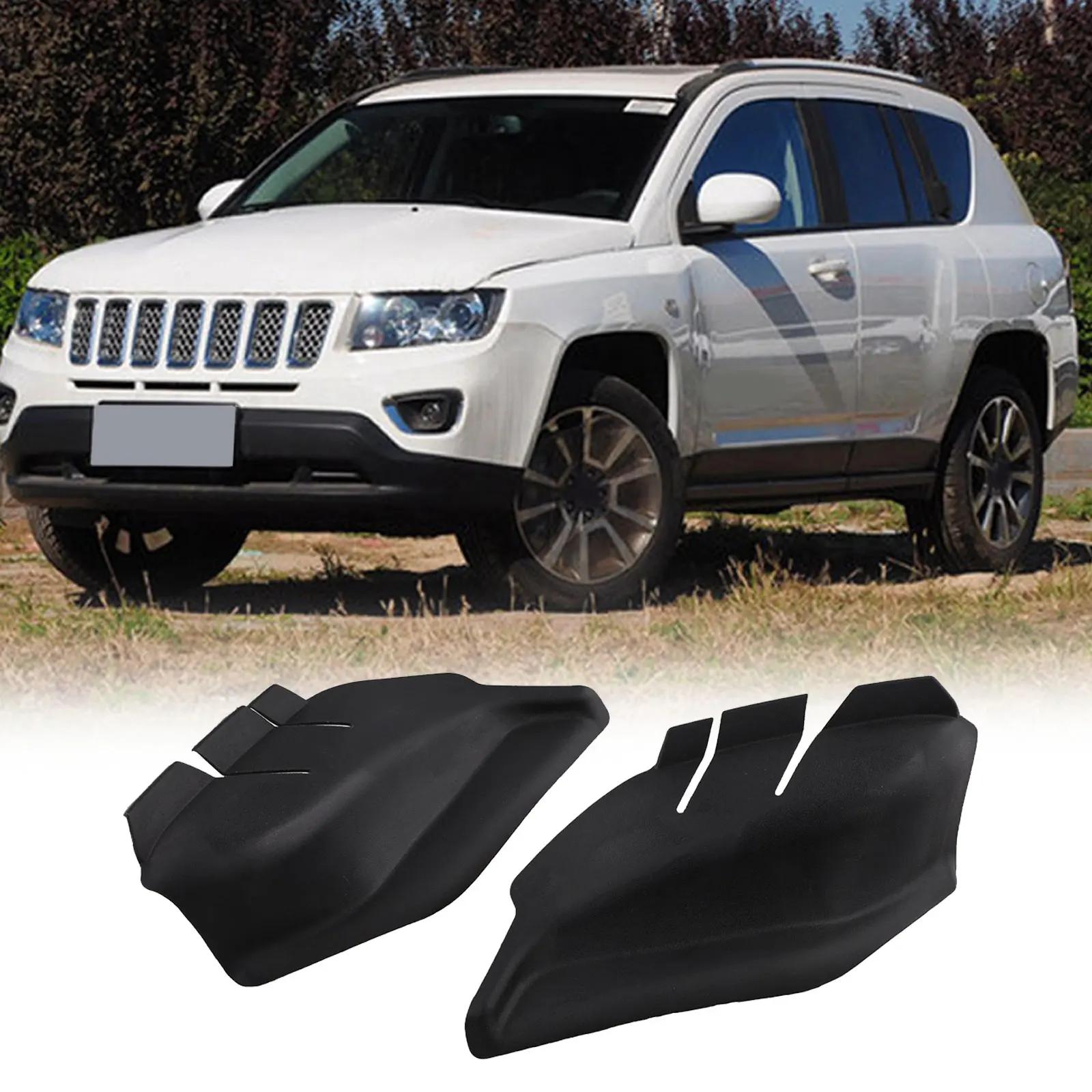 1 Pair Auto Front Windshield Wrap Corner Trim OEM Part Number 7AA47RXFAA 53223829 For Jeep- For Compass-2017-2023 Car Accessory