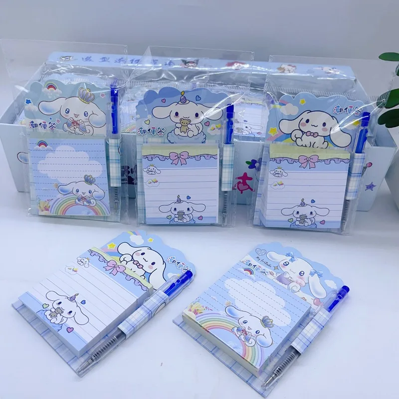 32 Copies/box Sanrio Notebook Gel Pen Hellokitty Cinnamoroll Notepad Cute Portable Notebook Stationery Set School Supplies