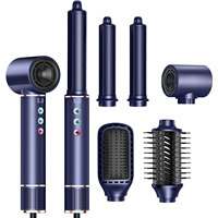 5 in 1 Hair Dryer Brush High Speed Brushless Blow Dryer Negative Ionic Hair Heating Brush Hot Air Styling Comb Auto Hair Curler