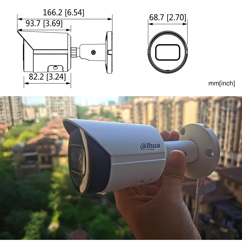 Imagem -04 - Dahua Original Ipc-hfw2831s-s-s2 8mp Câmera de Vigilância ip Segurança Poe Ip67 ir 30m P2p Bala Luz das Estrelas Câmera Proteção Ip67