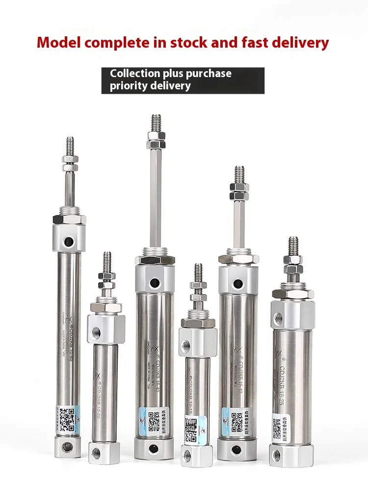 Xingchen هوائي الفولاذ المقاوم للصدأ اسطوانة صغيرة سداسية قضيب المكبس غير الدورية CDJ2KB10/16-10 اسطوانة القلم