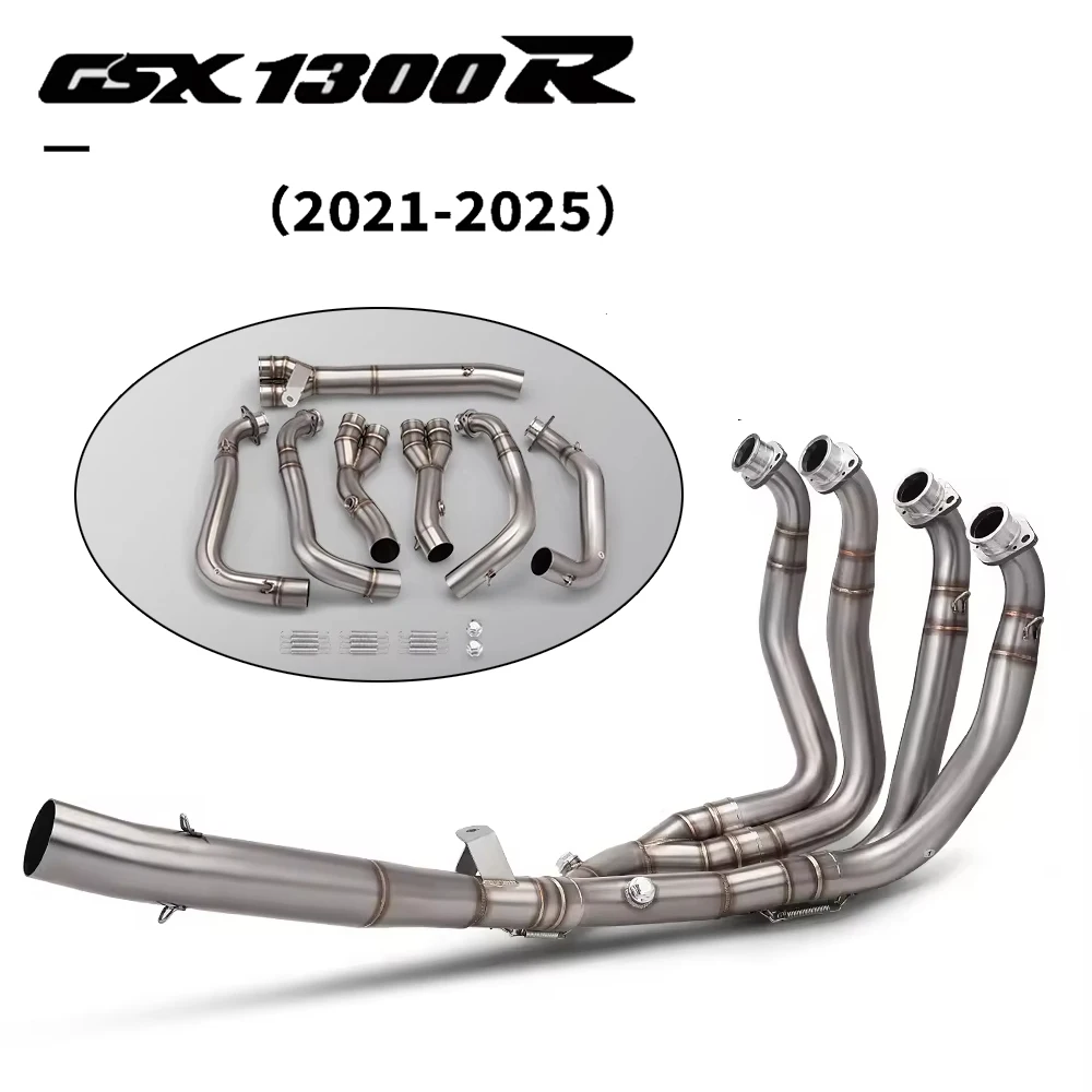 

Motorcycle Exhaust Racing Moto Systems Front Link Pipe slip-on For Hayabusa 1300R GSX1300 GSX1300R GSX 2021-2025