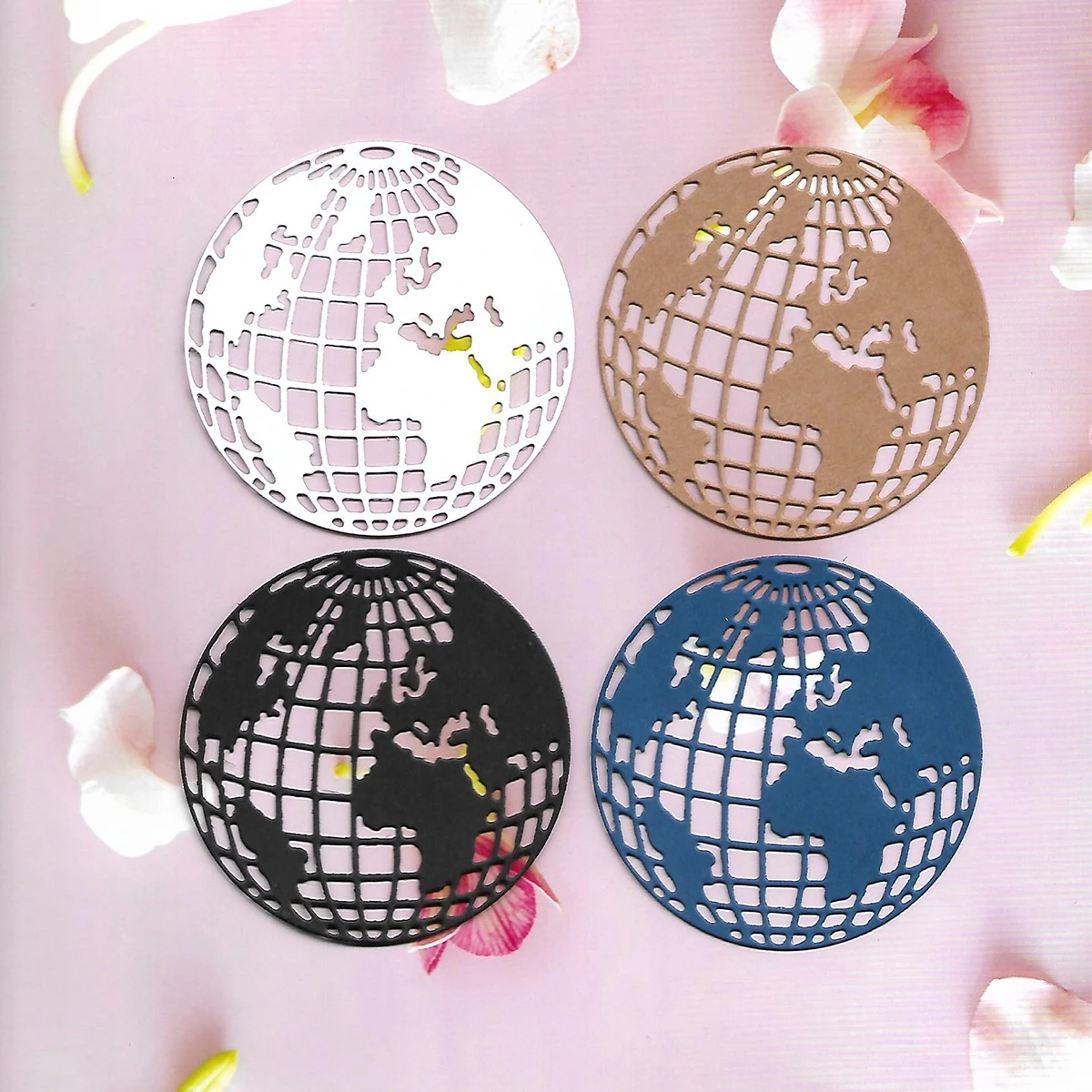 DIY metal cutting die for four seasons scrapbook album 3D greeting card making creative globe map template 2024 new