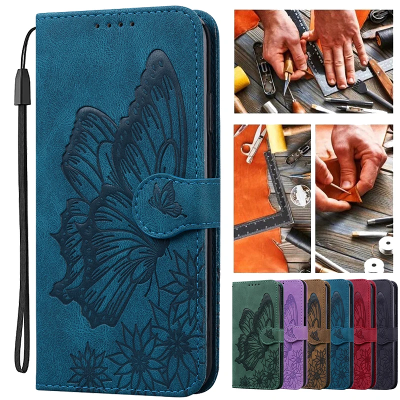 

Butterfly Leather Phone Case For Xiaomi Redmi Note 11 Pro Plus 5G 11Pro+ 11Pro Note11 11S 11T 11E Pro 5G Wallet Bags Flip Cover