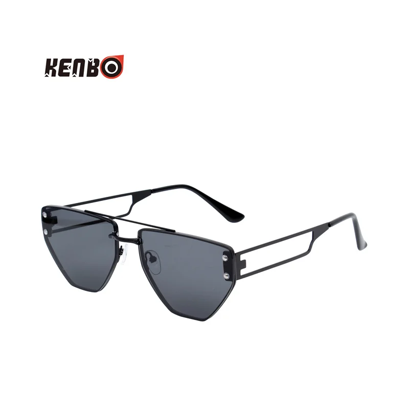 Kenbo Eyewear Steampunk Cat Eye Sunglasses Women Punk Sun Glasses UV400 Candy Color Smoke Pink Goggle Shades Fashion Accessory