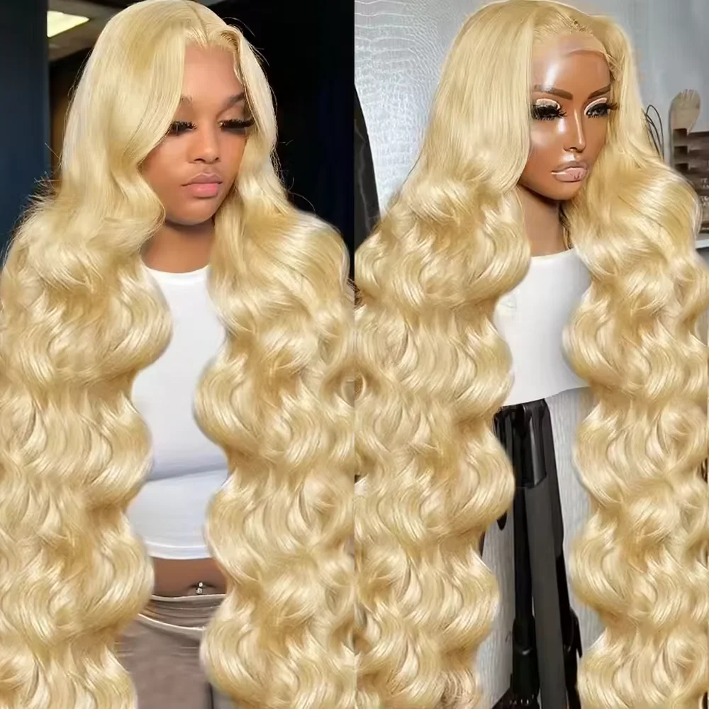

36 40 Inch 613 Honey Blonde Body Wave 220 Density 13x6 HD Lace Front Human Hair Wigs 13x4 HD Lace Frontal Wig for black women