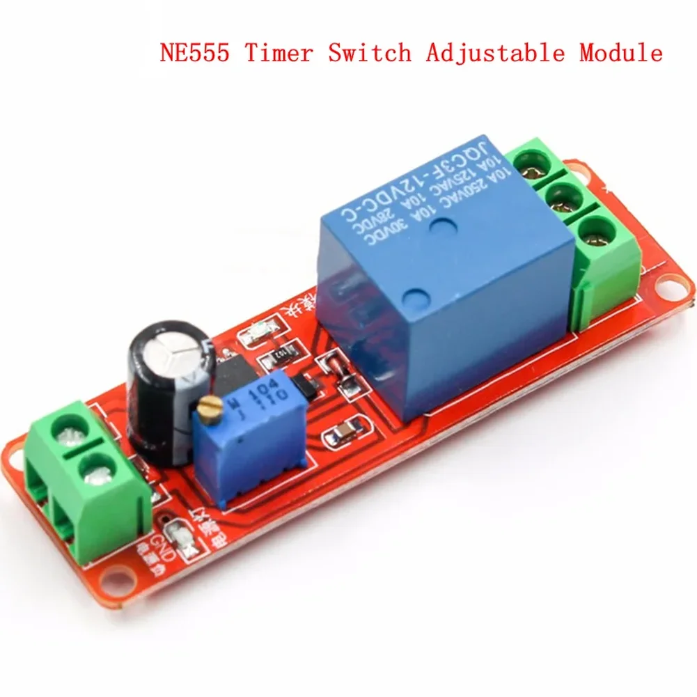 Time Delay Control Module Built with NE555 IC Adjustable 1-10 Sec Delay for 5V 12V DC Input and AC 220V 10A Load