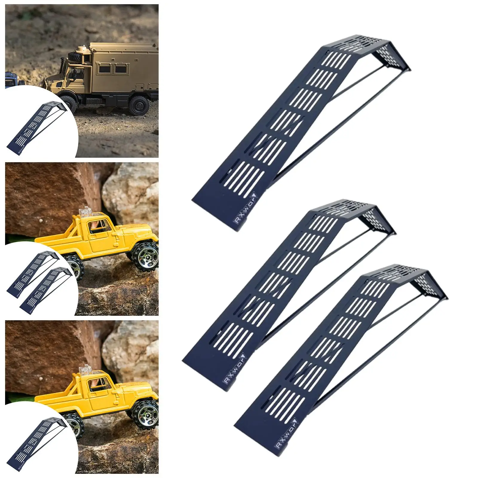 

Комплект препятствий для радиоуправляемых моделей из алюминиевого сплава: реалистичная рампа-переходник для 1/10 моделей