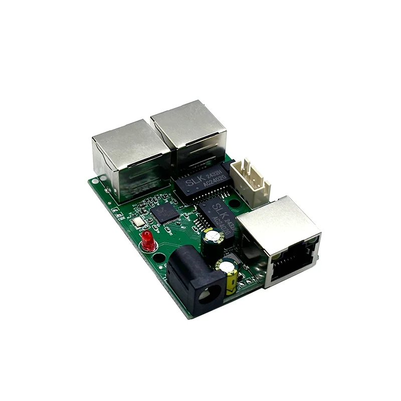 Mini PCBA 4 puertos Networkmini módulo de interruptor ethernet 10/100Mbps 5V 12V 15V 18V 24V