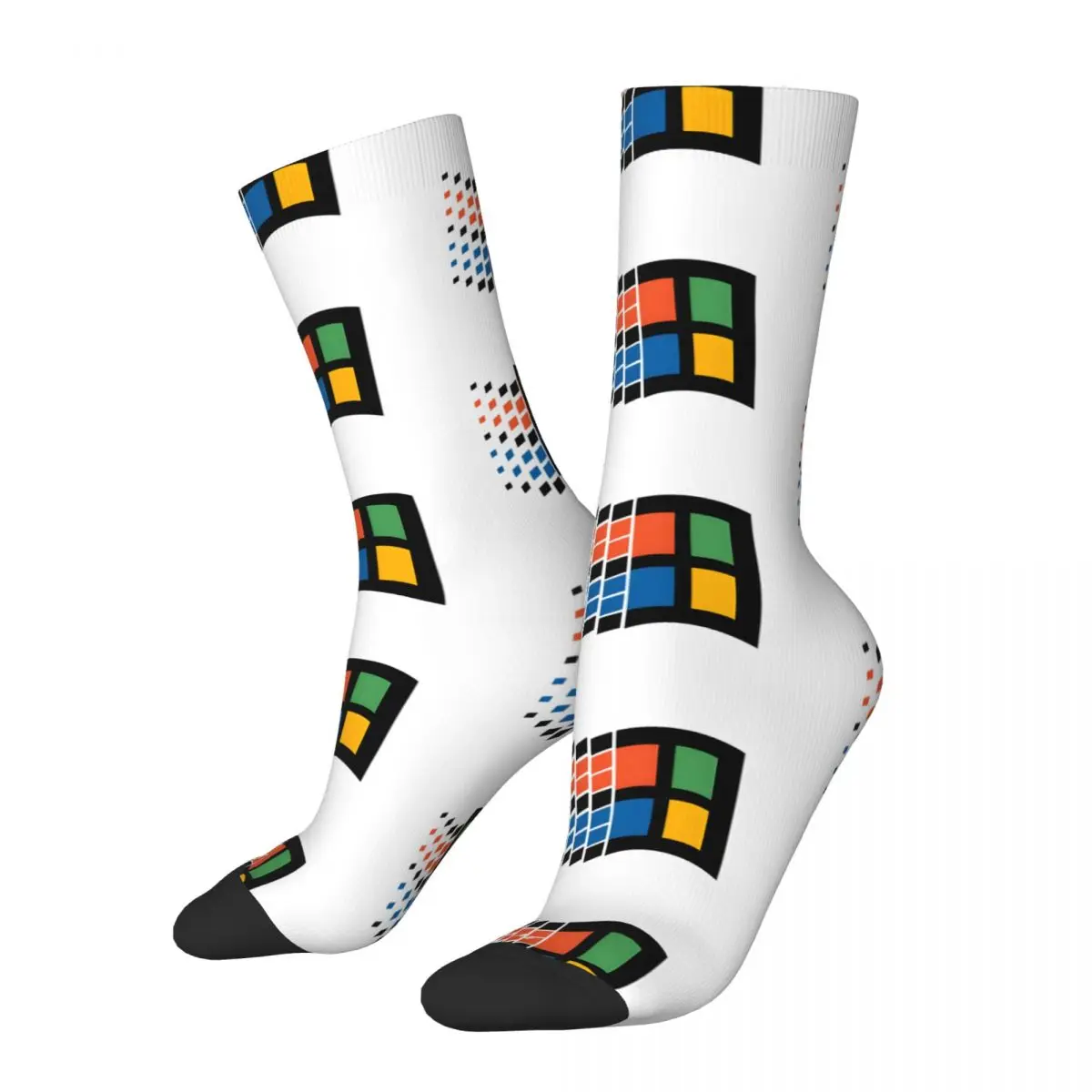 Windows 95 Logo_2 Windows 95 Computer System Accessories Unisex Winter Socks Hiking Happy Socks Street Style Crazy Sock