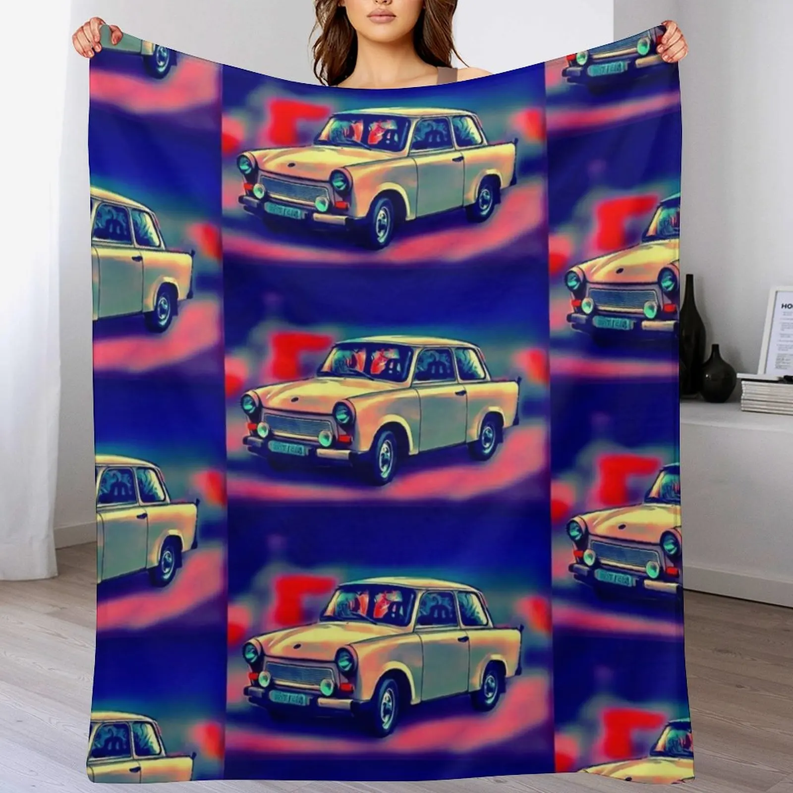 

Trabi - Trabant Throw Blanket Soft Beds Softest Decorative Sofa Designers Blankets