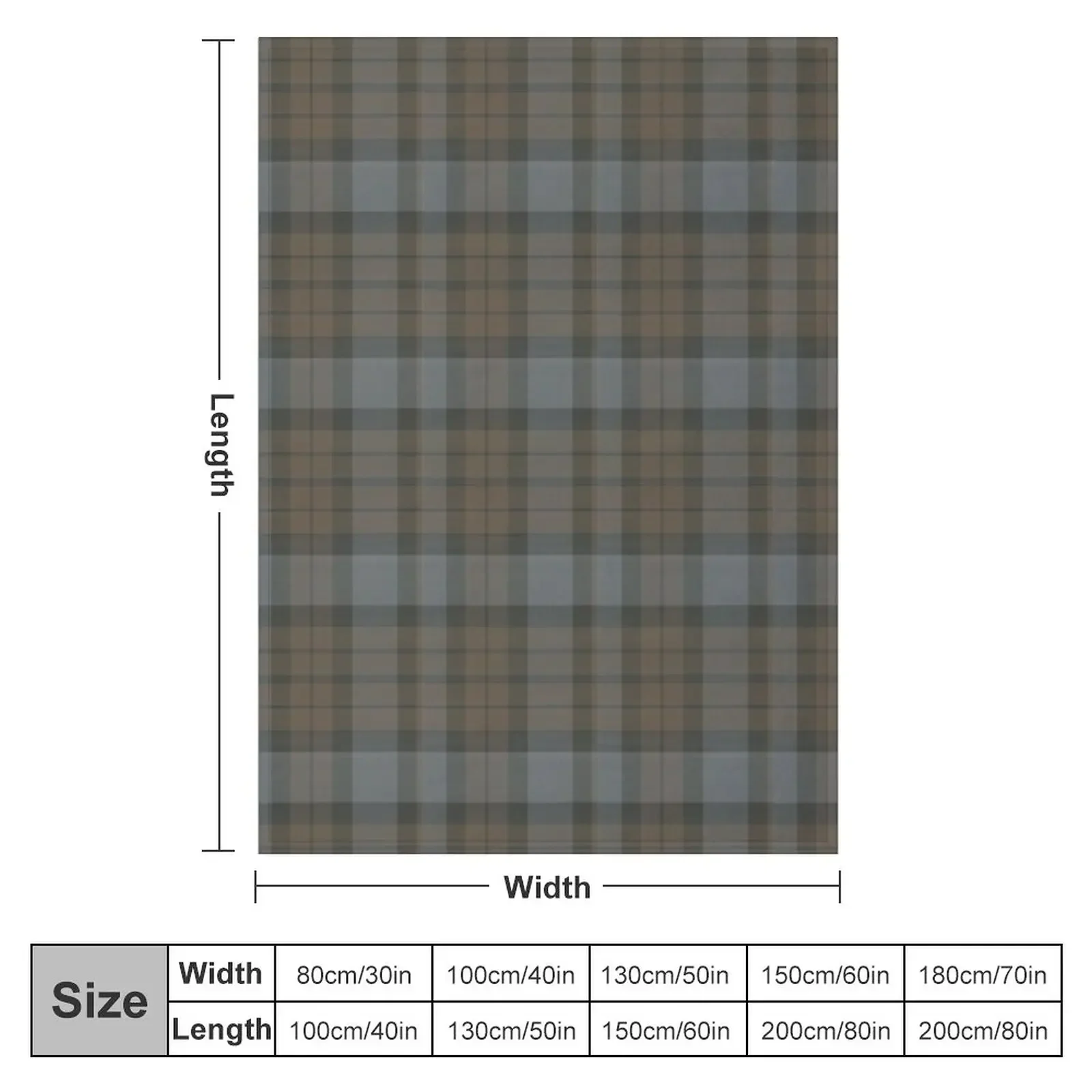 TARTAN FRASER Throw Blanket Luxury Thicken Plaid on the sofa Warm Furry manga Summer Beddings Blankets