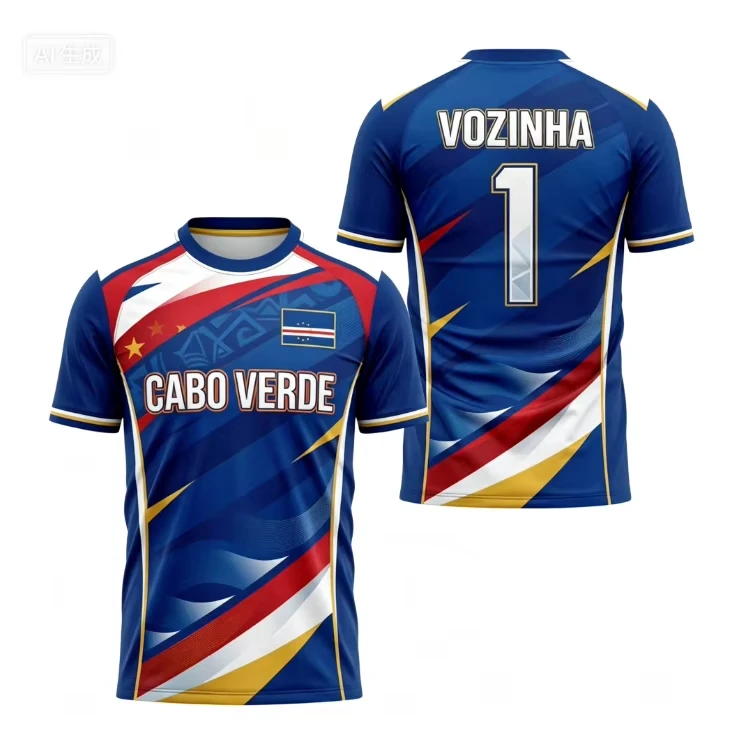 New Cape Verde Soccer Jersey Cabo Verde Summer 2026 Sporty Team Football Shirt Unisex Quick Dry Match Training Fan Tee