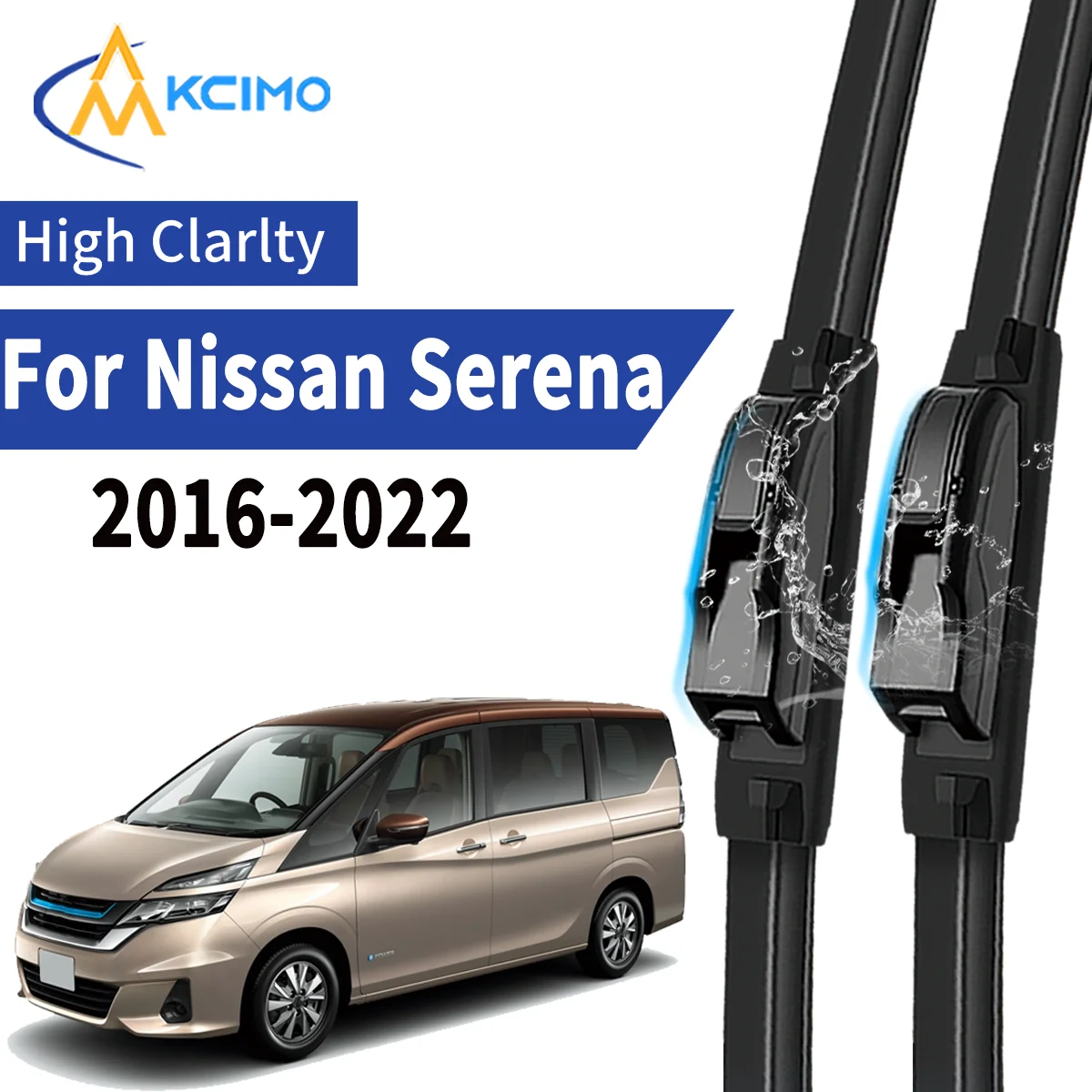 

2pcs Car Front Wiper Blades For Nissan Serena C27 16–22 Windscreen Windshield Wipers Silent Rubber Auto Accessories Replacement