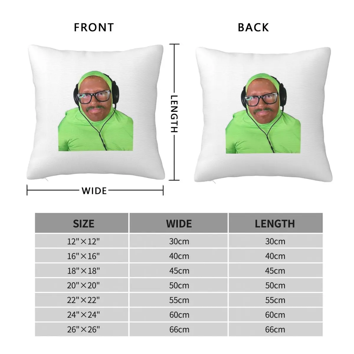 Paymoneywubby Cursed Meme Pillowcase Polyester Linen Velvet Pattern Zip Decor Room Cushion Case 45x45