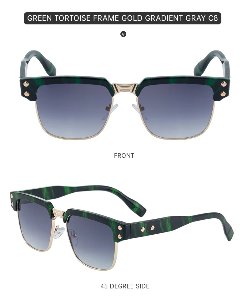 Steampunk Polarisierte Quadratische Sonnenbrille für Herren 2026 Luxusmarke Vintage Punk Metall Outdoor UV400 Sonnenbrillen Klassische Fahrbrillen – Detail 19