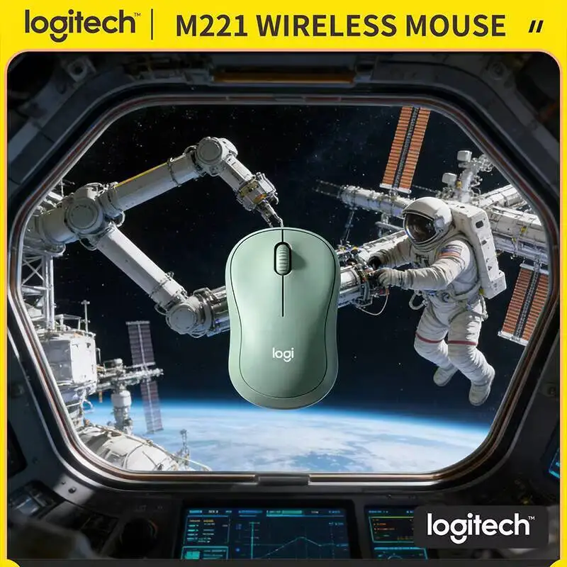 

Logitech M221 Silent Wireless Mouse - Quiet Click Technology, 10m Range, Compact Design, Great for Office Home Daily Computing
