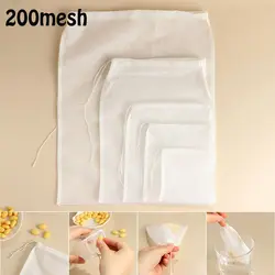 200mesh Commercial Cooking Food Special Wine Strainer Nylon Fine Mesh Nut Milk Bag Coffee Filter Cheese cloth