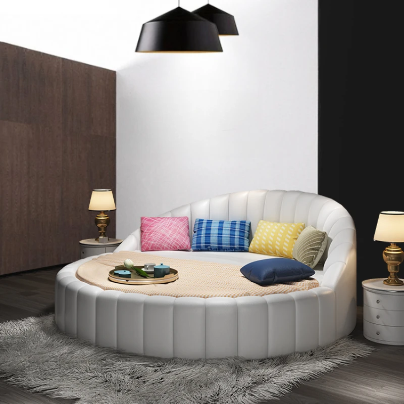أبيض بسيط إطار سرير مزدوج فراش Superking Bed Loft الكبار كاما الزوجية سرير كوين مجموعة الأثاث