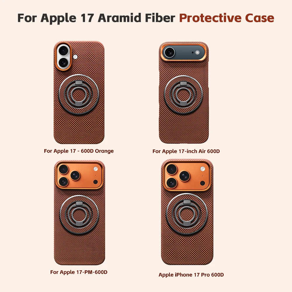 

For magsafe Magnetic for iPhone 17 Pro/ 17 pro max carbon fiber case Luxury aramid phone cover for iphone 17 pro Max carbon case