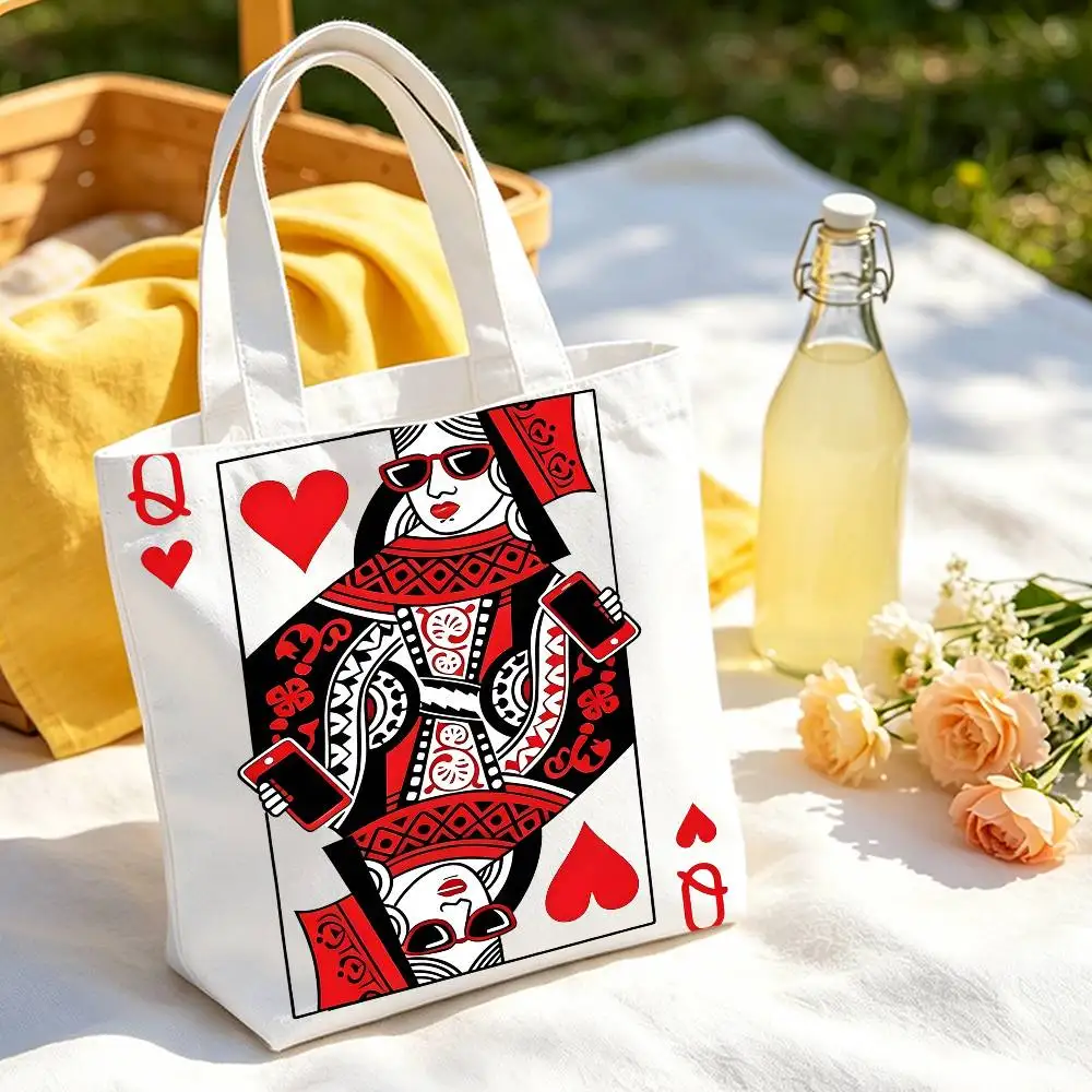 bolsa-de-lona-com-estampa-engracada-de-uma-rainha-de-poker-forro-impermeavel-grande-capacidade-bolsas-de-compras-reutilizaveis-bolsa-de-mao-casual-para-uso-diario-ideal-para-estudantes