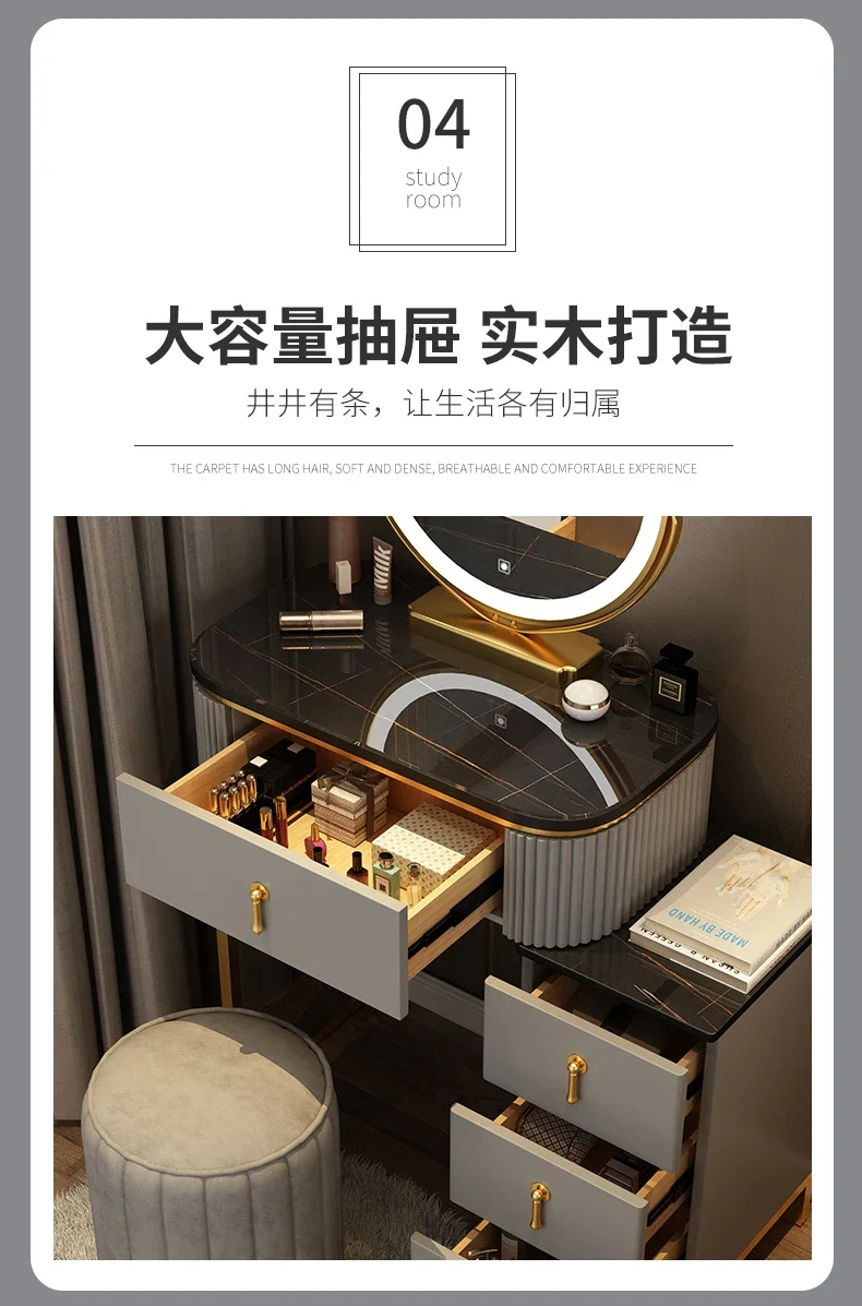 Bedroom Dressing Vanity Table Stand Women Table Storage Cabinet Vanity Table Drawer Mirror Coiffeuse De Chambre Home Furniture
