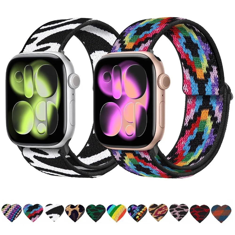 Geflochtenes Nylonarmband für Apple Watch Ultra 3 2 1 49 mm 11 10 9 8 7 45 mm 41 mm Bequeme Anpassung IWatch 6 5 4 SE3 44 mm 46 mm 42 mm