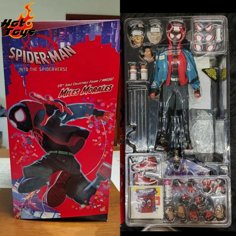 

In Stock Hot Toys HT MMS567 1/6 Scale Spider Hero Miles Morales 12'' Full Set Collectible Male Soldier Action Figure Model Doll