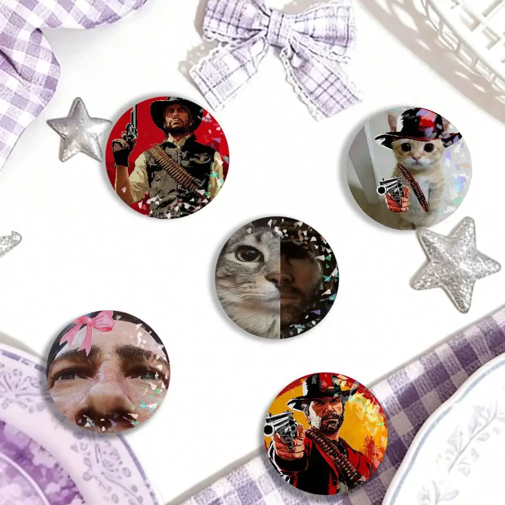 

Game R-Red D-Dead R-Redemption 2 Laser Badge Creative Brooches Backpack Accessories Make Great Gifts For Friends Children