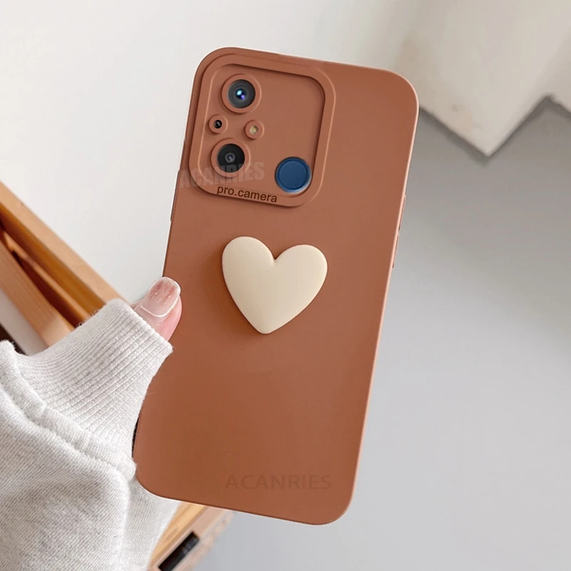 Redmi12c 3d Love Heart custodia in Silicone per Xiaomi Redmi 12 12c 13c 10 10c 9 9a 9c Nfc Redmi13c Redmi10c Cover morbida antiurto