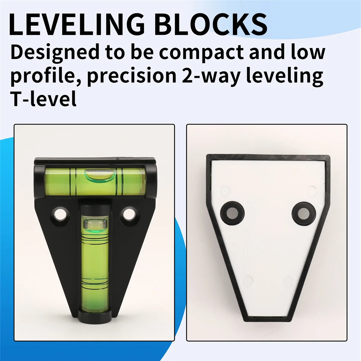 YDSC 6 Pack RV T Level, 2 Way T-Type Cross Check Bubble Level for Caravan RV Camper Trailer Motorhome Machines Boat