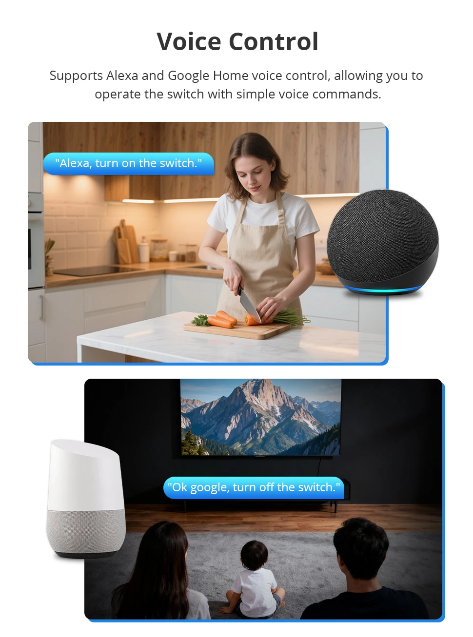 Zemismart Zigbee DIY Namensschalter US Black Touch Panel Smart Display Bildschirm Lichtschalter Funktioniert mit der Tuya Smart Life App – Detail 6