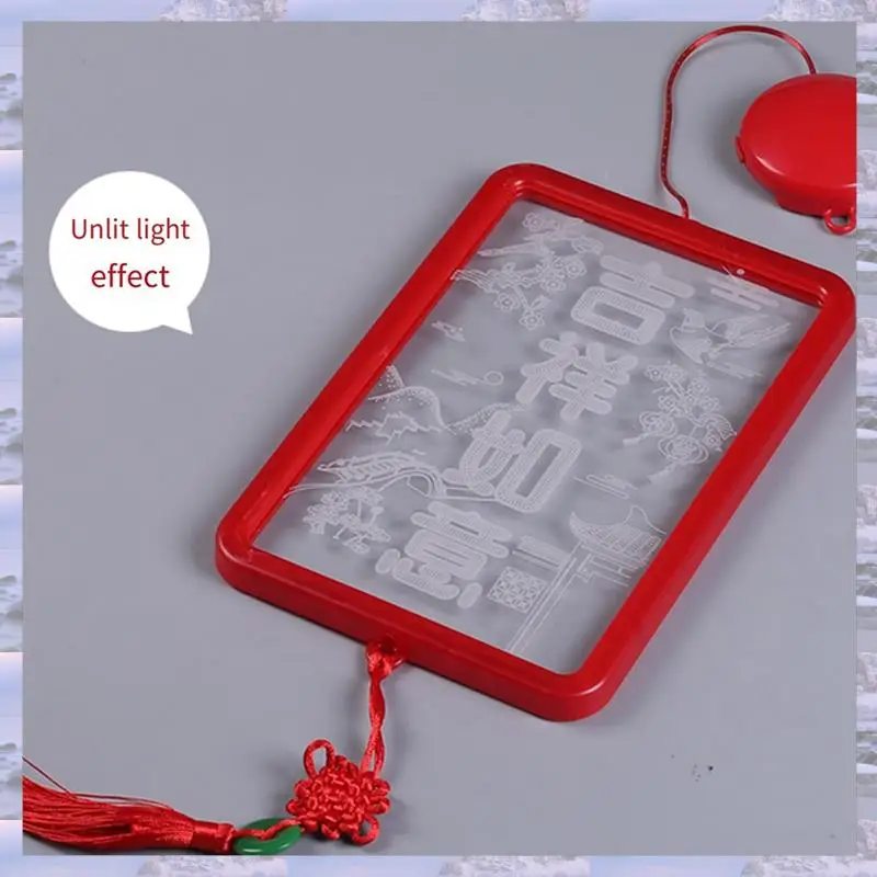 

New Year's Decorations Spring Festival Indoor Decoration LED Color Lights Luminous Fuzi Hanging Lights,D Durable Easy Install
