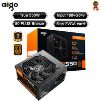 Aigo Computer Fonte Rated 550W 650W Power Supply 80 Plus Bronze PSU PFC 12cm Fan ATX 24pin 12V Gaming PC Power Supply