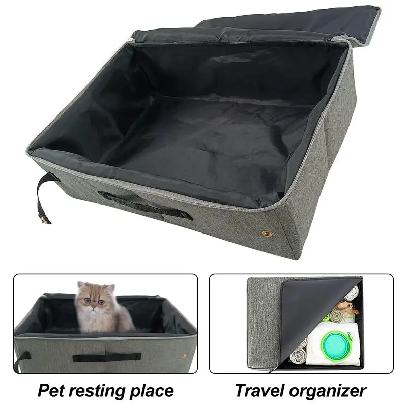 Collapsible Travel Cat Litter Box Portable Collapsible Cat Litter Box Travel Litter Box For Kitties Oxford Cloth  PP Board