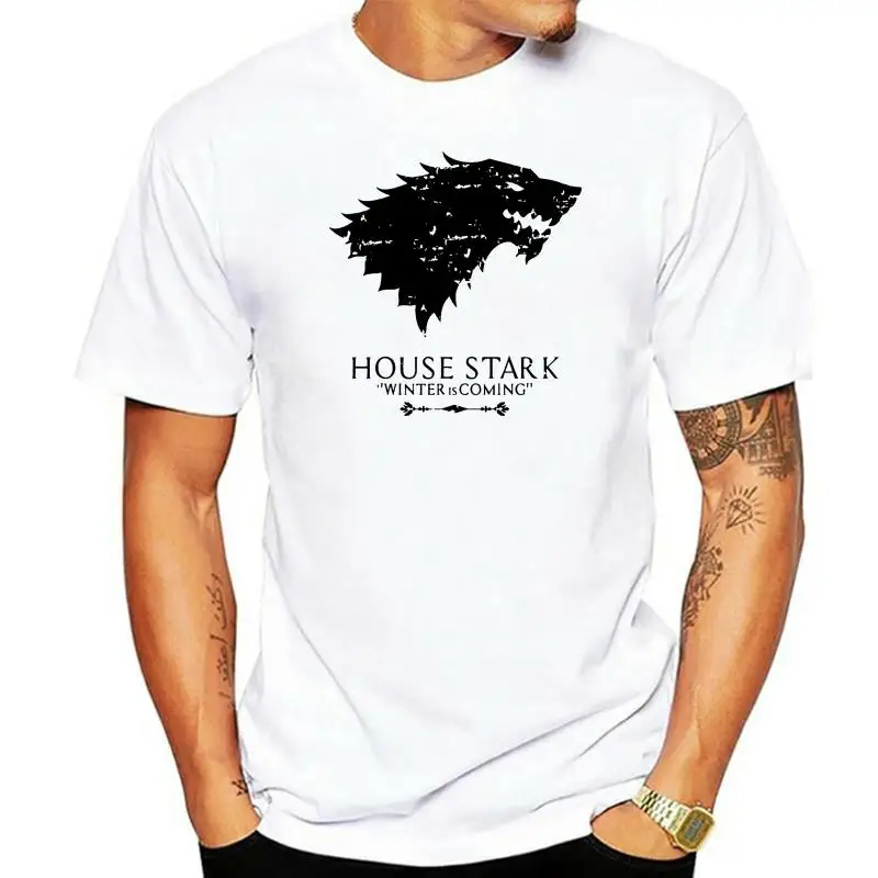 2022 Fashion Round Neck Best Selling Male Natural Cotton Shirt House Stark Inspired By  Printed T-Shirt