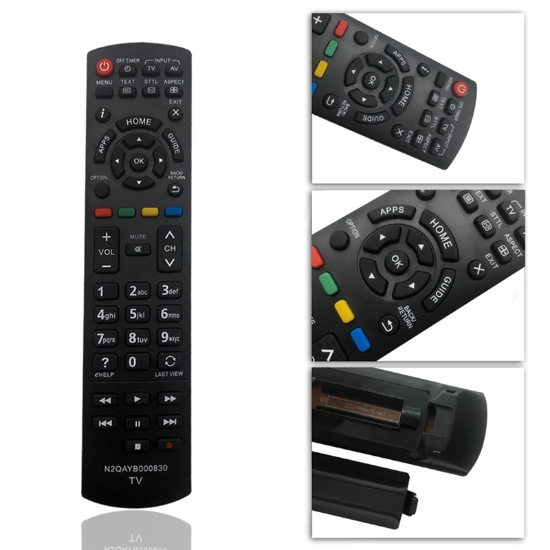 Mando a distancia de plástico para TV, Compatible con Panasonic N2QAYB 000830   Televisión