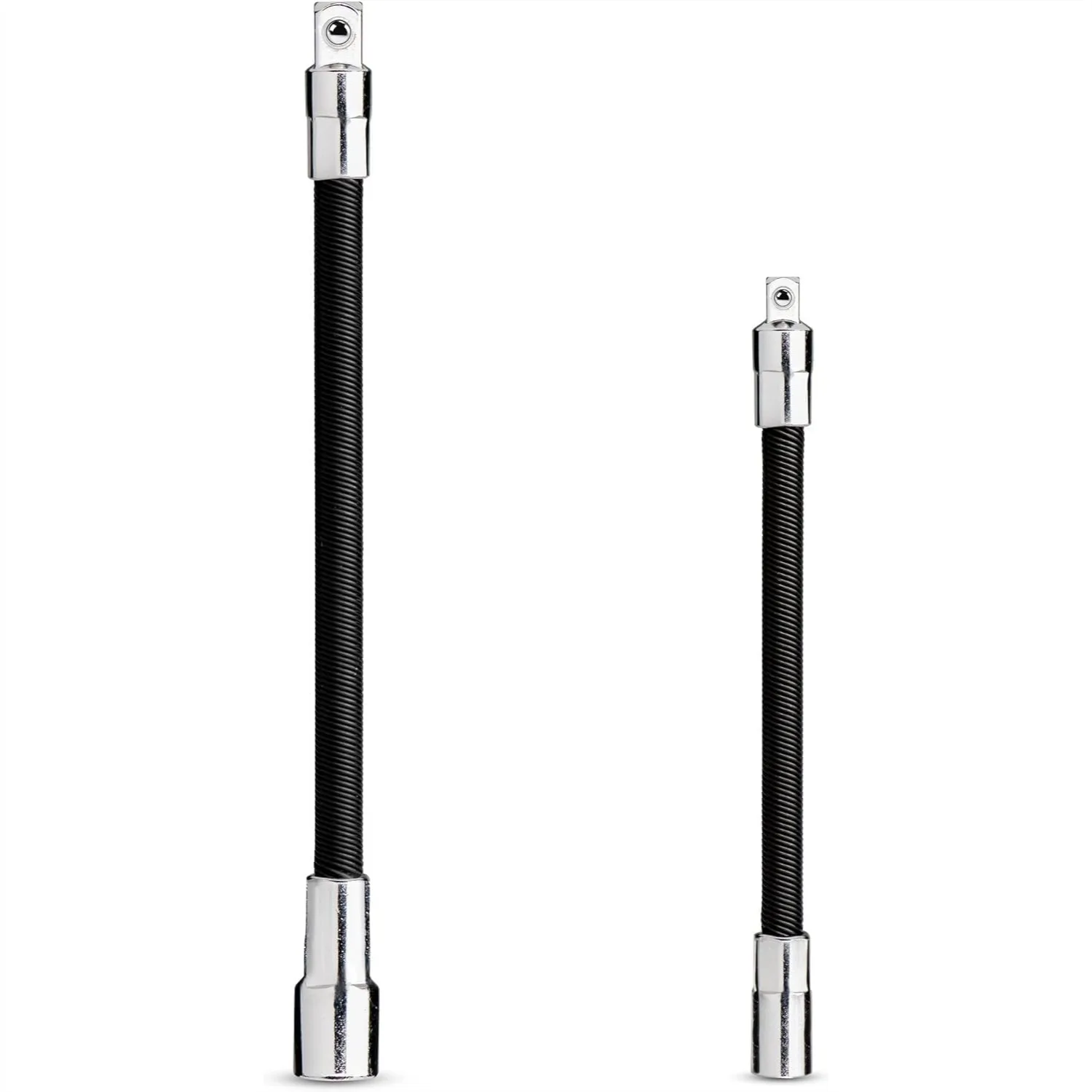 

Flexible Socket Extension Bar Set, 1/4-Inch and 3/8-Inch Drive Sizes, 2-Piece for Easy Access in Tight Spaces