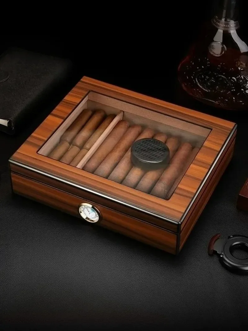 Cigar Moisturizer Cedar Humidor Portable Large Capacity Sealed Cigar Case