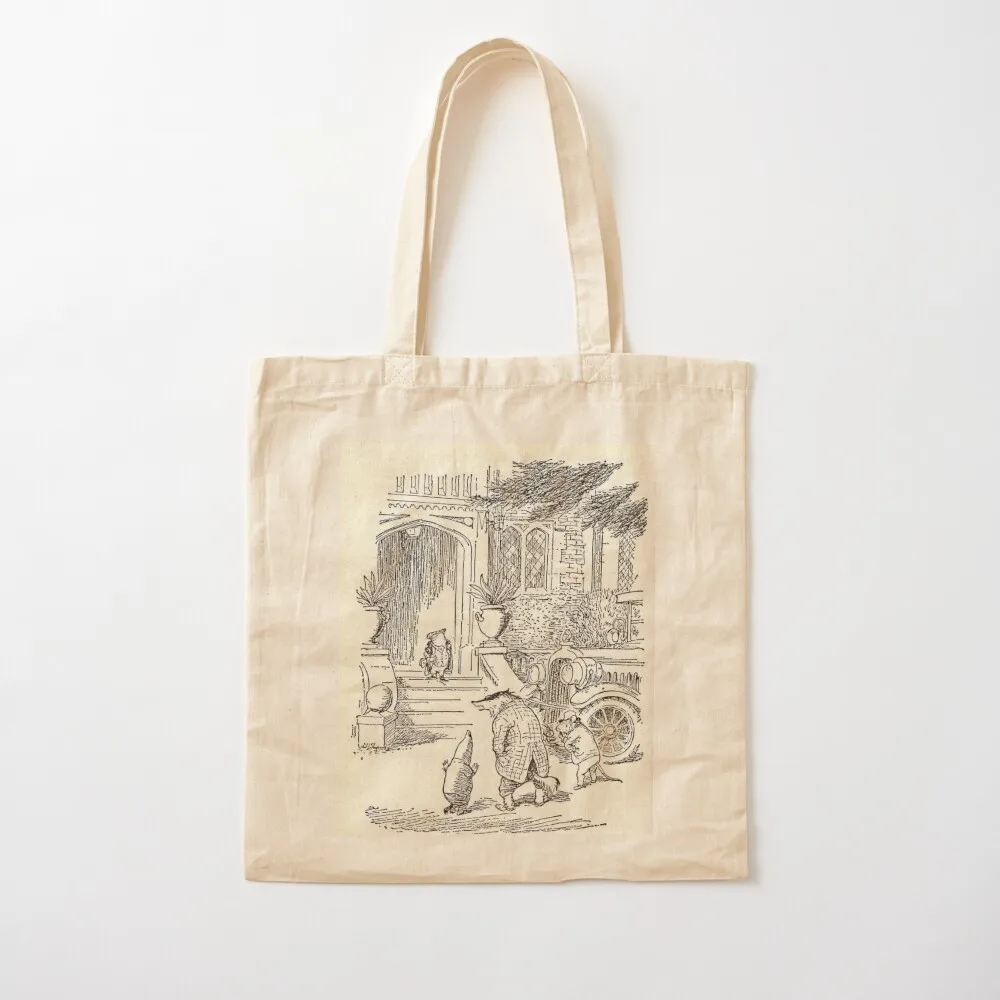 

Arriving at Toad Hall Tote Bag shopping bag logo Lady bags Customizable tote bag Canvas Tote