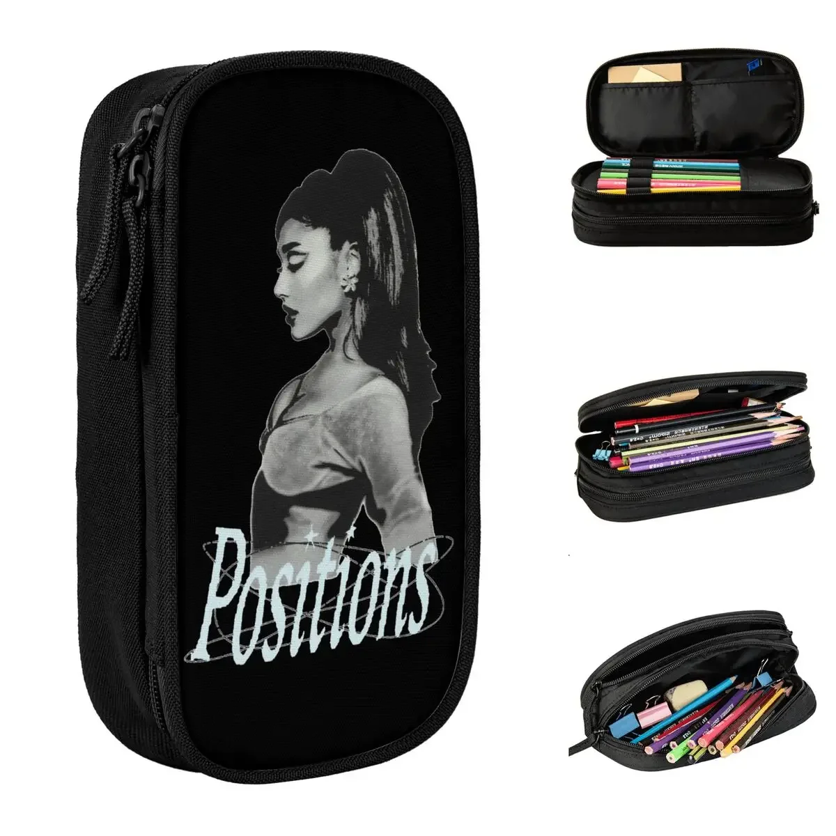 Creative Positions Rewind Ariana Pencil Case Pencilcases Pen Holder for Student Big Capacity Bags Office Zipper Stationery