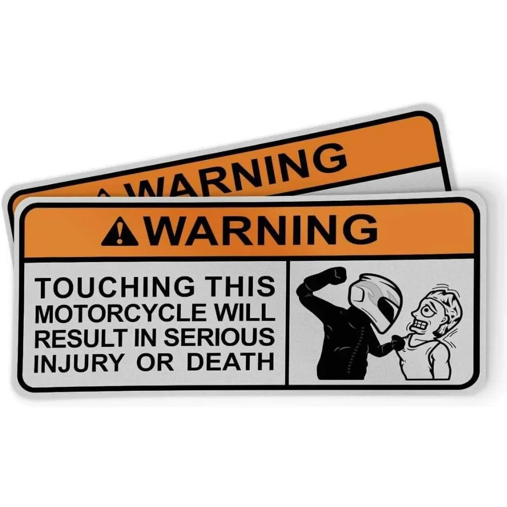 2Pcs Universal Security‑Theme GPS TRACKING Warning Waterproof Vinyl Sticker For Motorbike Fuel Tank Side Panels Fairing Decor