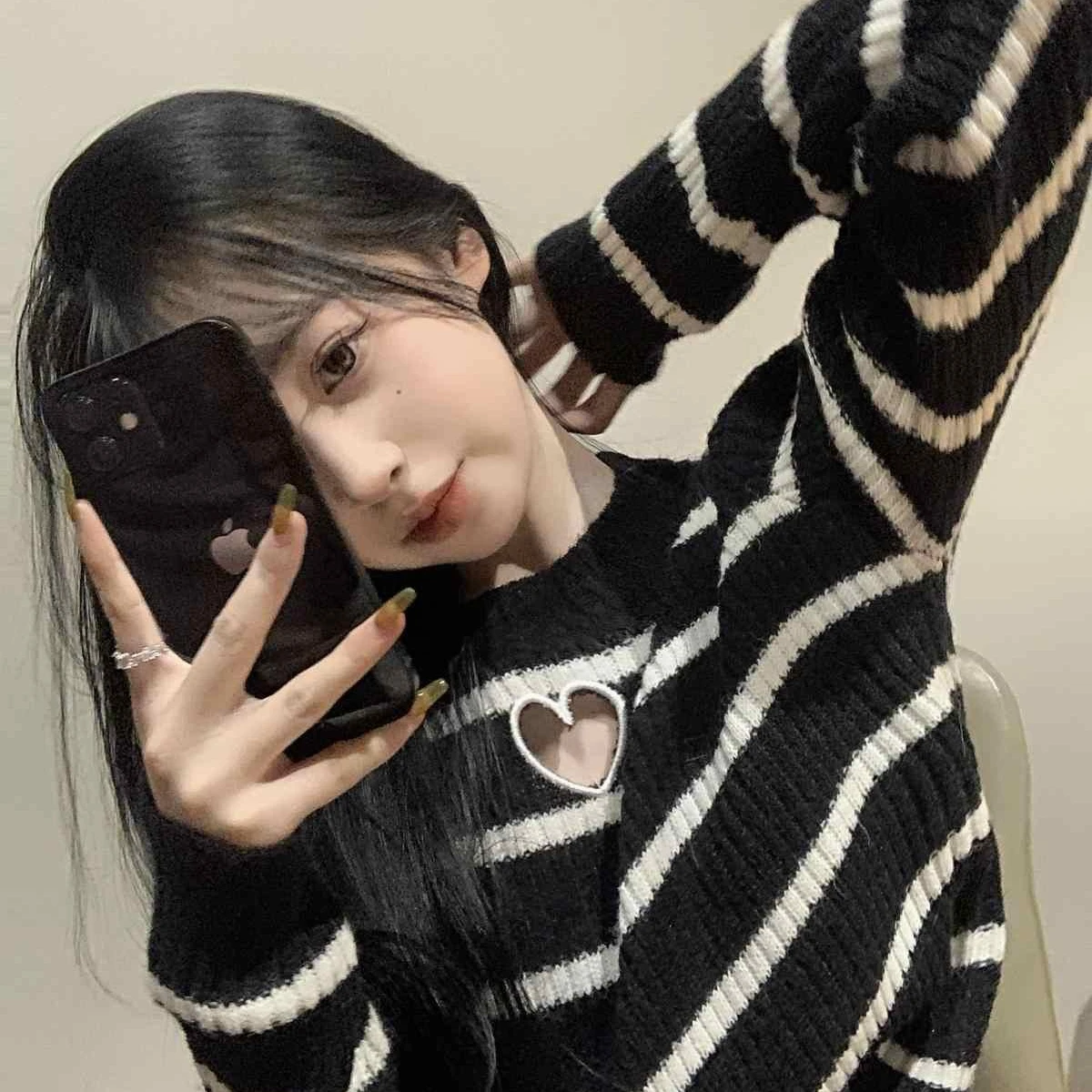 Pullovers Women Blue Striped Simple Schoolgirl Sweet Style Knitting Casual Soft Sweaters Mujer Korean All-match Lady Aesthetic